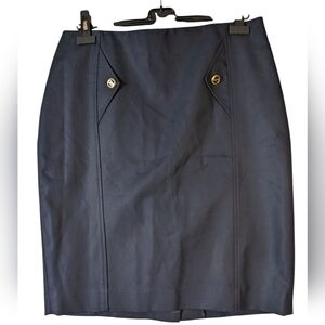 Saudra Augelozzi Cotton Blend Skirt Office Career Size EU 42 US 12